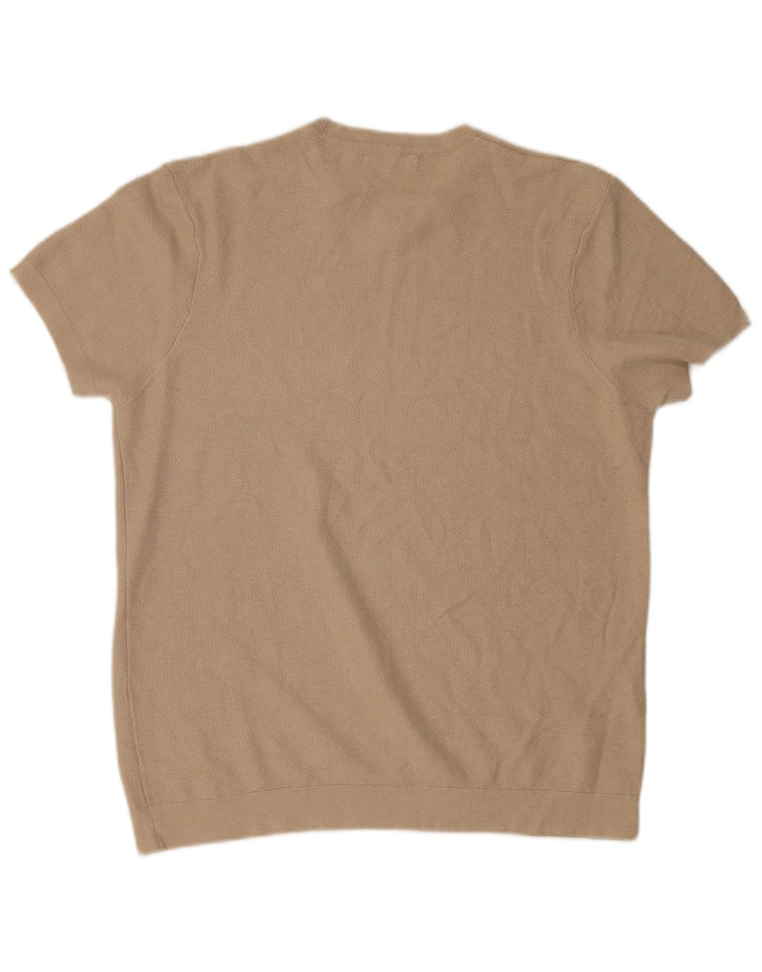 Kurzärmliger Pullover mit Rundhalsausschnitt von Zara für Herren in Mittelbeige