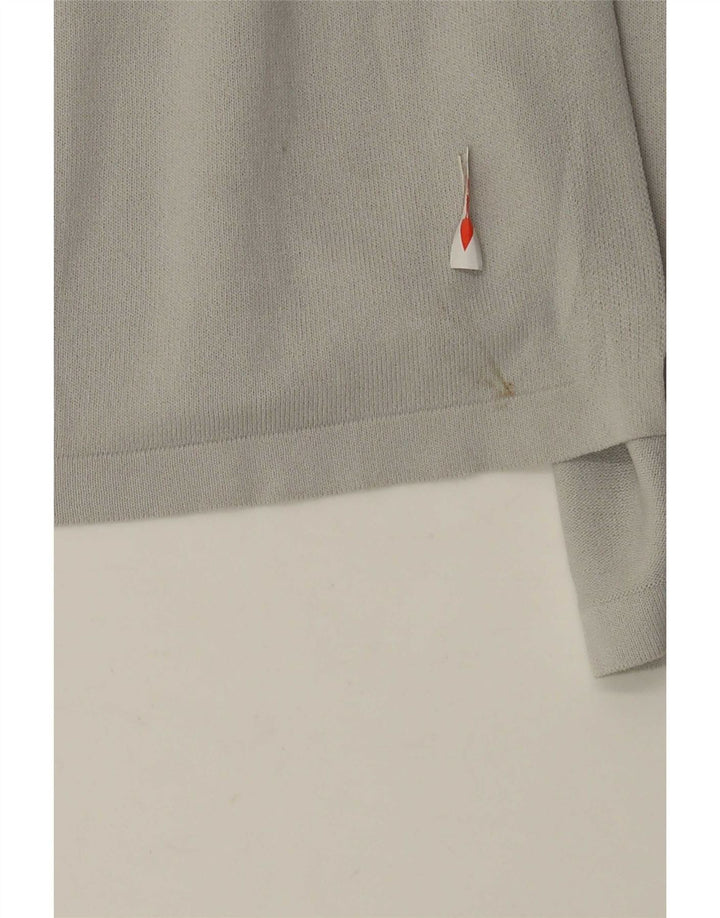 Langer, übergroßer Damen-Cardigan von Zara, Gr. 14, mittelgraue Viskose