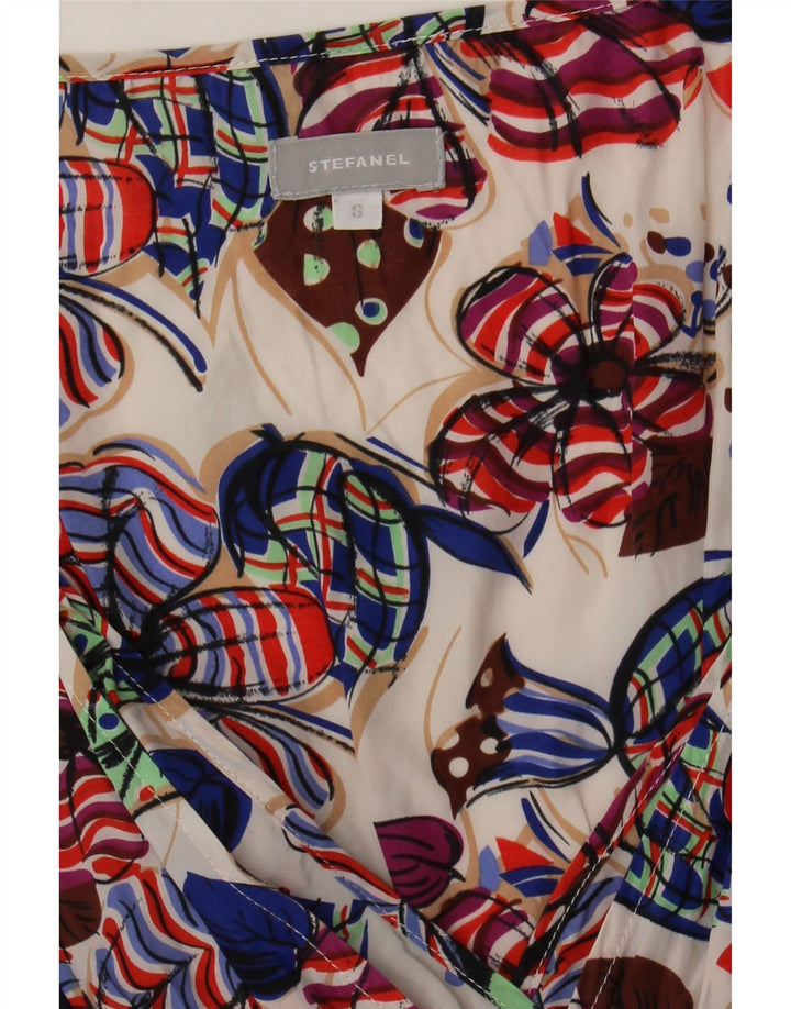STEFANEL Womens Elastic Tunic Top Size 8 Small Multicoloured Floral Vintage Stefanel and Second-Hand Stefanel from Messina Hembry 