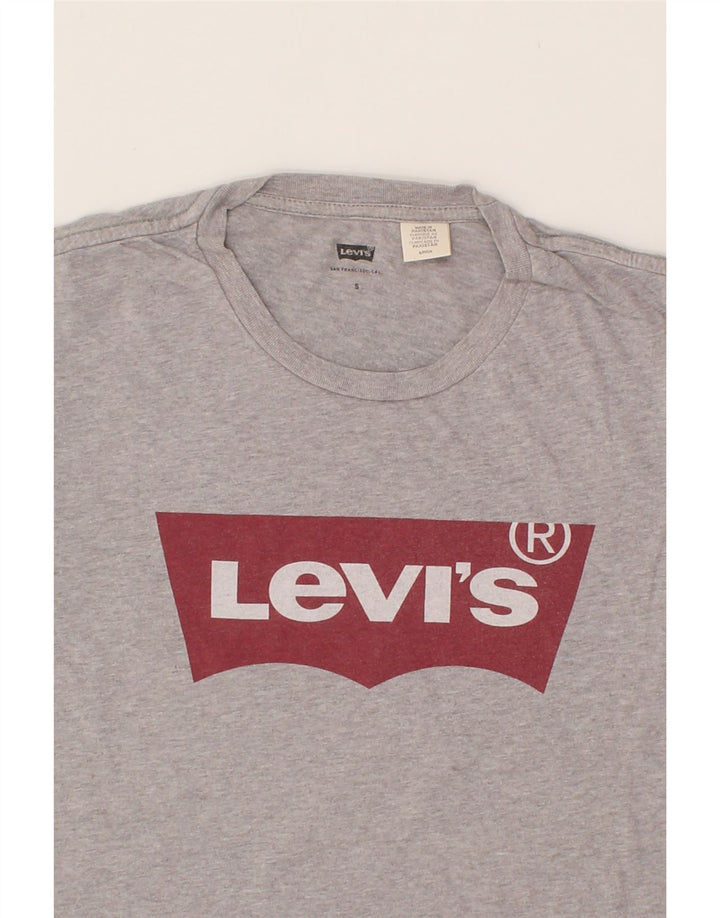 LEVI'S Mens Graphic T-Shirt Top Small Grey Vintage Levi's and Second-Hand Levi's from Messina Hembry 