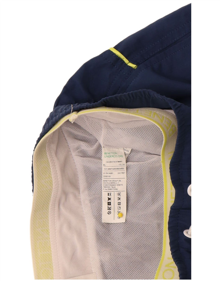 Benetton Badeshorts für Jungen, 10–11 Jahre, XL, Blau, Polyester