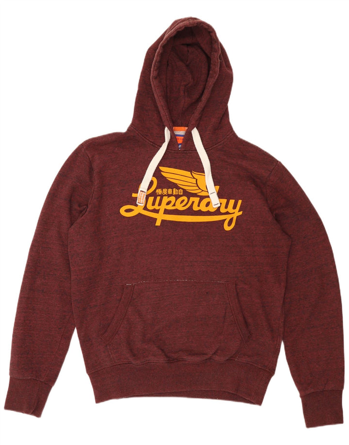 Superdry Herren-Kapuzenpullover mit Grafik, XL, Burgunderrot, Polyester