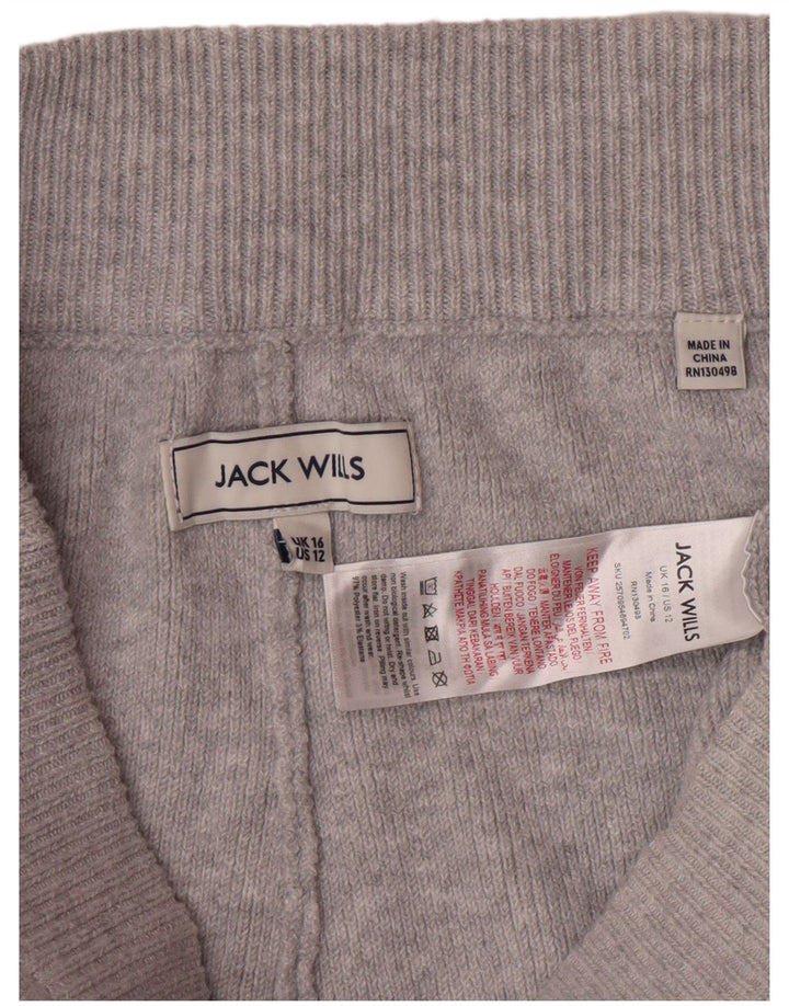 JACK WILLS Damen-Trainingshose, Jogginghose, Gr. 40, Größe L, grau gefleckt
