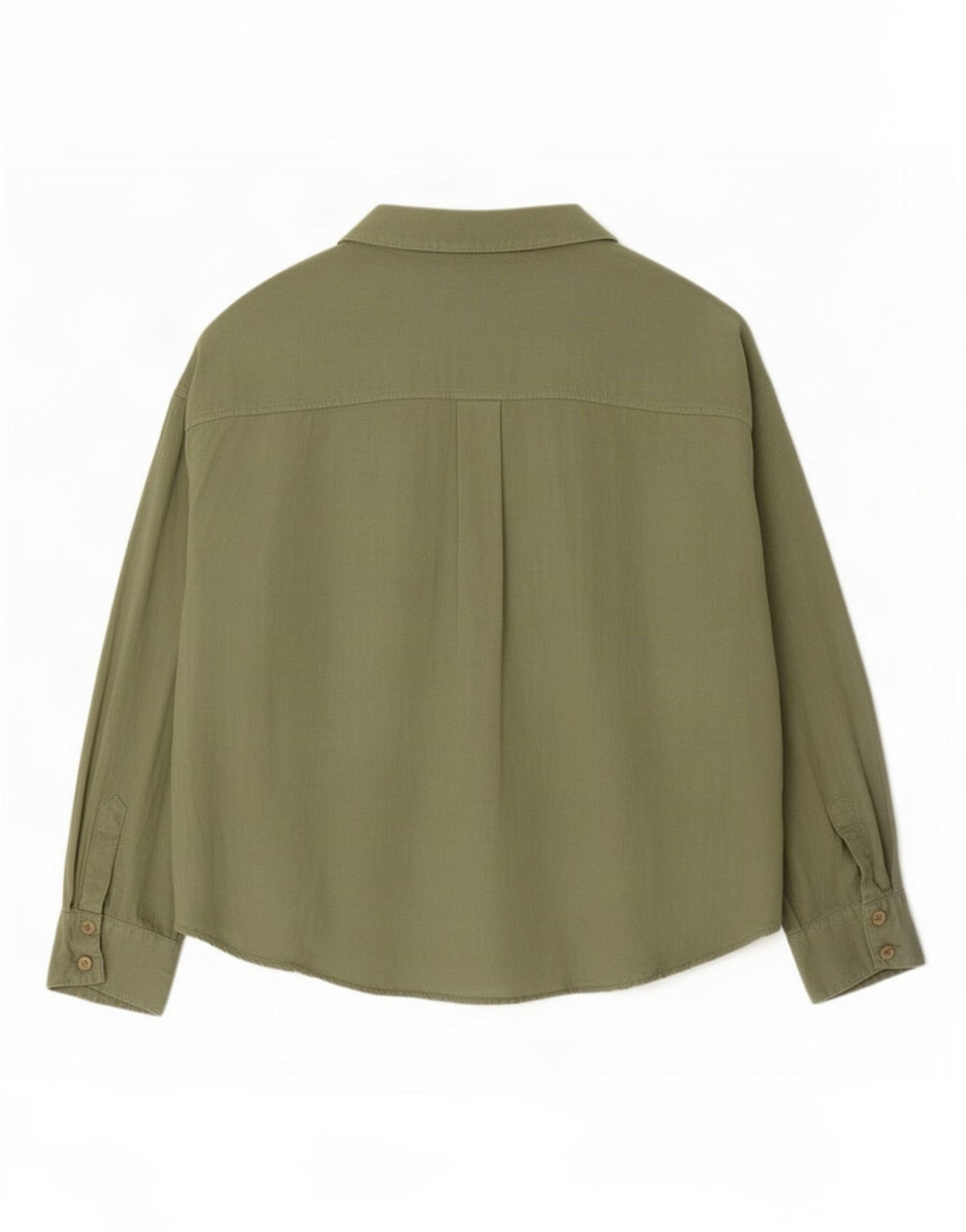 Zara Damen Overshirt-Hemd UK 14 Mittelgrünes Leinen