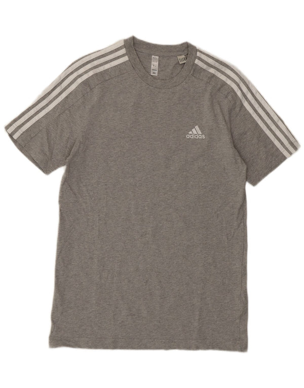 Adidas Herren T-Shirt Top Small Grau Baumwolle