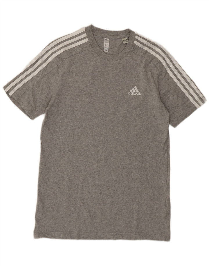 Adidas Herren T-Shirt Top Small Grau Baumwolle