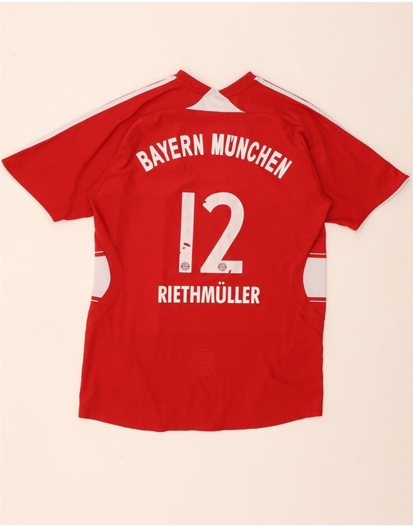 ADIDAS Jungen FC Bayern München T-Shirt mit Grafik, 15–16 Jahre, rot gestreift