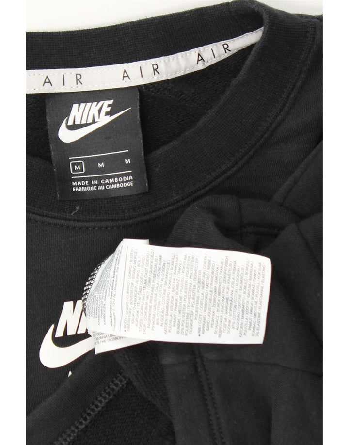 Nike Damen-Sweatshirt mit übergroßem Crop-Grafikmuster, Gr. 14, mittelschwarz