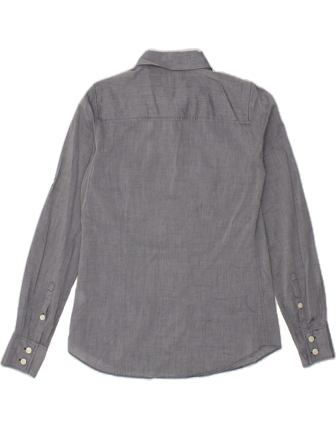 J. CREW Womens Shirt UK 6 XS Grey Cotton Vintage J. Crew and Second-Hand J. Crew from Messina Hembry 