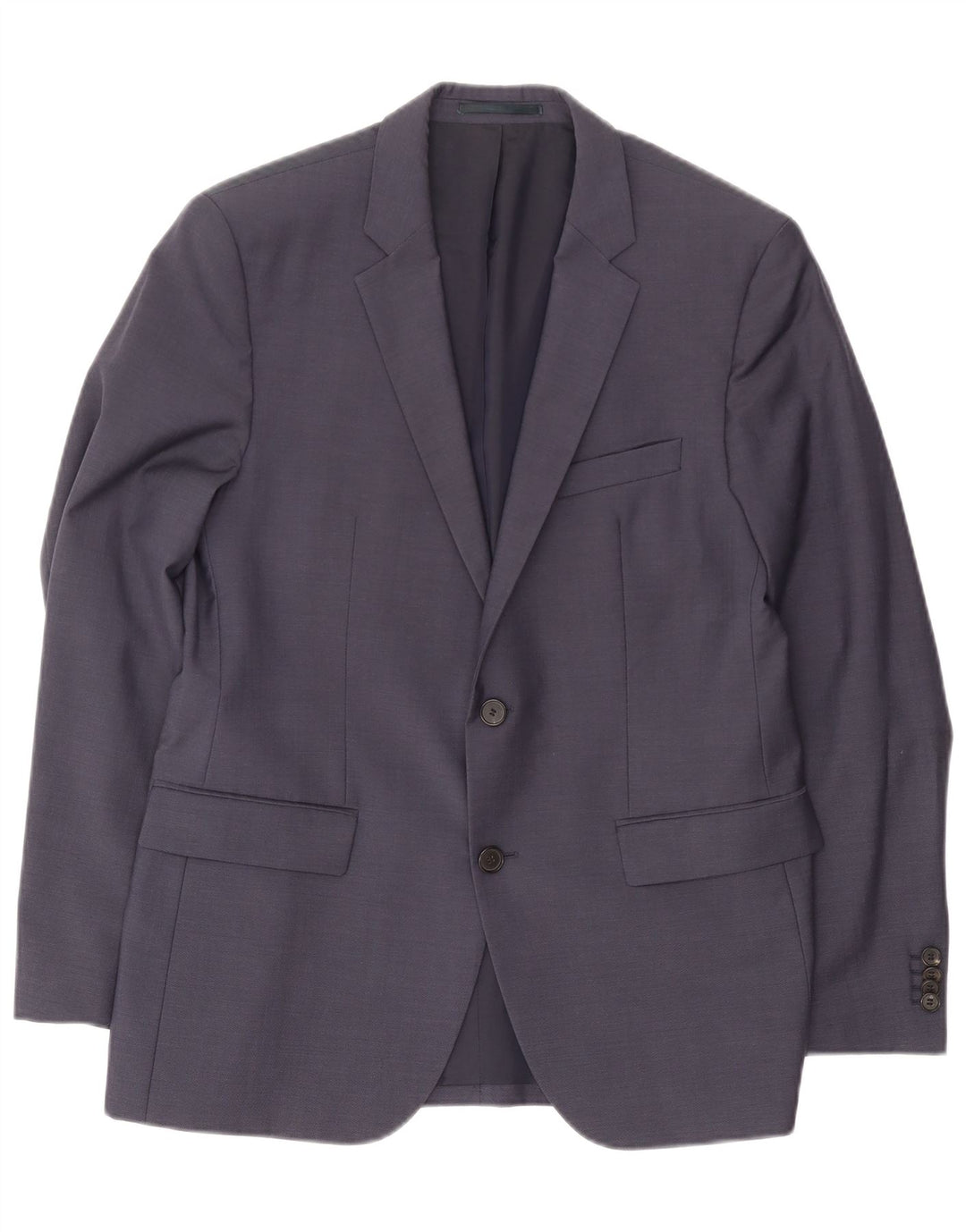 Hugo Boss Herren-Blazer mit 2 Knöpfen, EU 50, große marineblaue Wolle