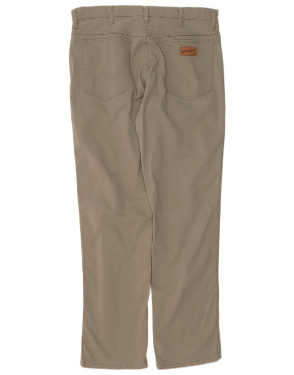 WRANGLER Herren Texas Straight Freizeithose W34 L30 Khaki Baumwolle