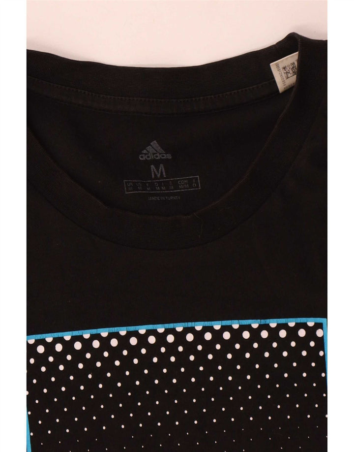 Adidas Herren T-Shirt mit drei Streifen, mittelschwarz, Baumwolle