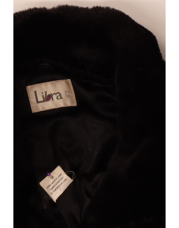 Libra Damen Kunstpelzmantel UK 16 Large Schwarz Modacryl