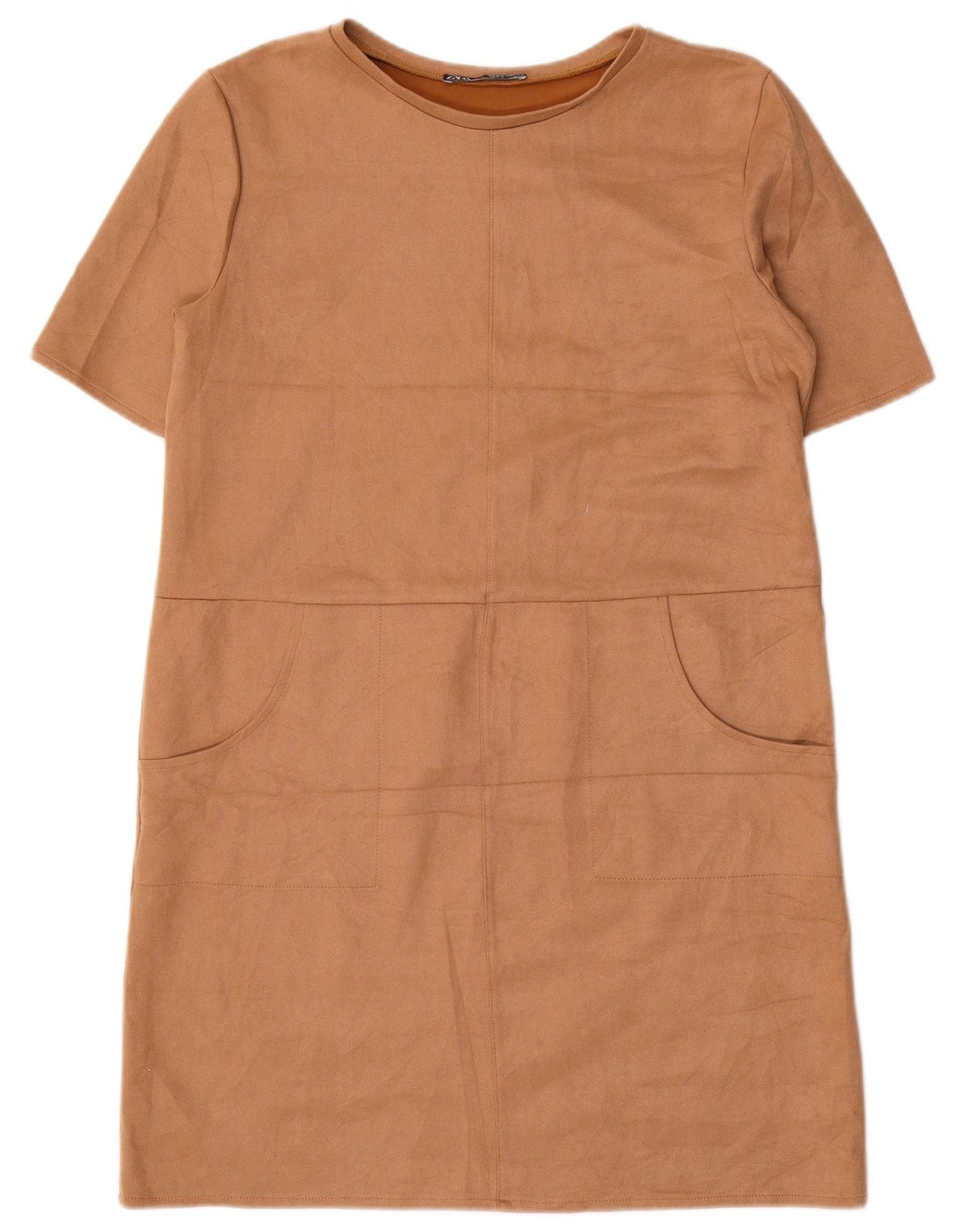 Zara Damen Etuikleid UK 16 Large Braun