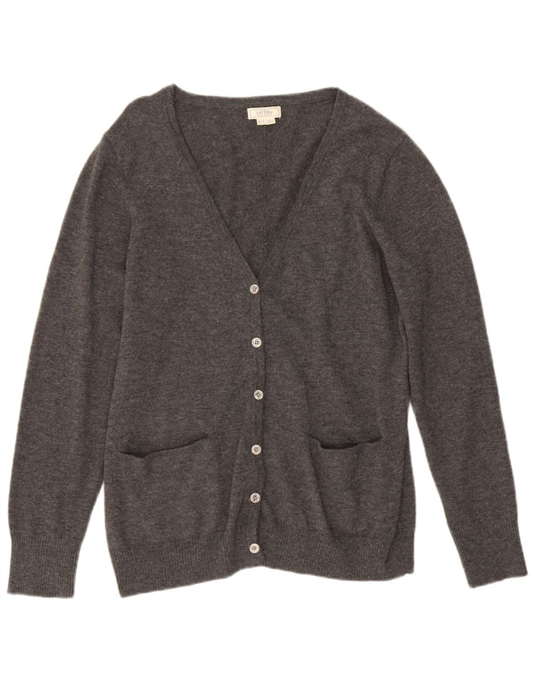 Fat Face Womens Cardigan Sweater UK 16 Large Grey Wool