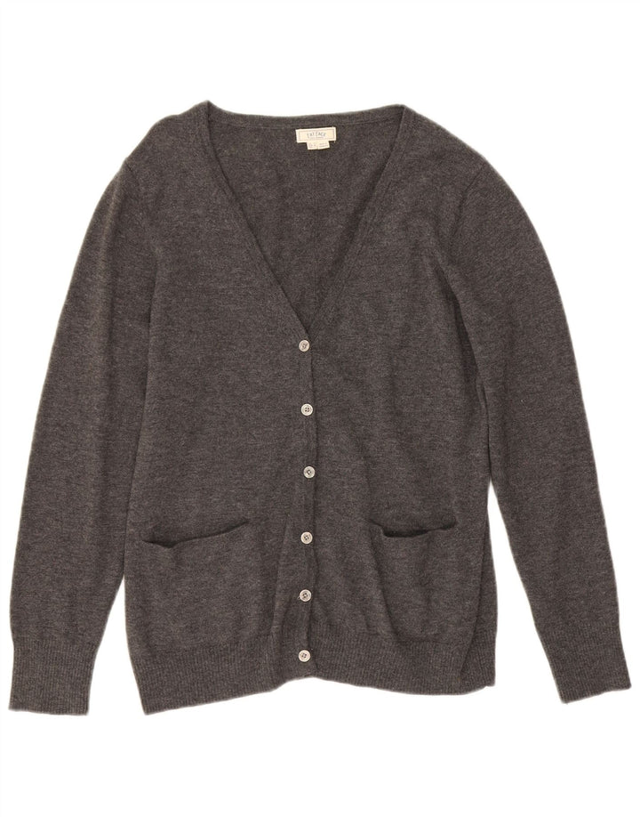 Fat Face Damen-Cardigan-Pullover UK 16 Große graue Wolle