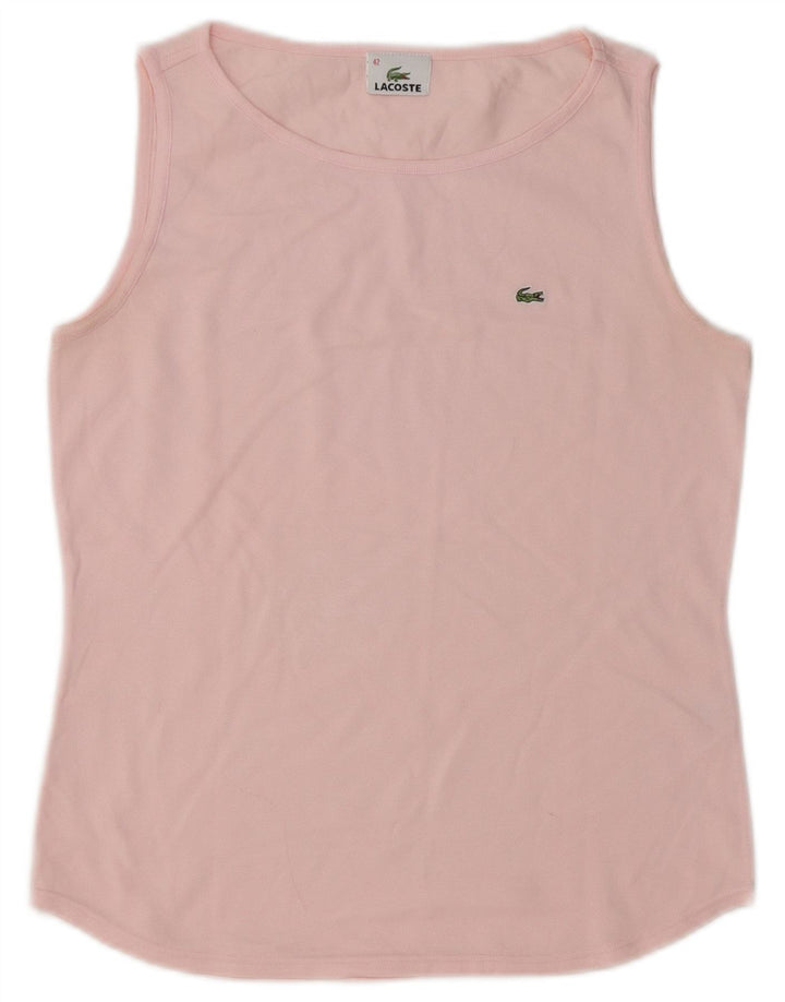 LACOSTE Damen Weste Top Größe 42 Große rosa Baumwolle