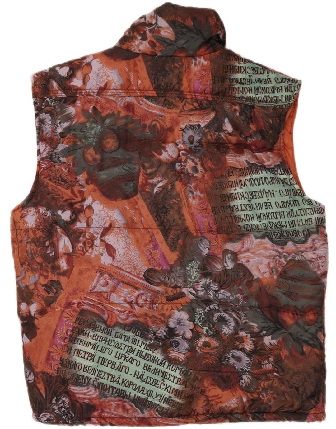 REPRISE Herren-Gilet mit Grafik, gepolstert, UK 36, klein, mehrfarbig, Blumenmuster