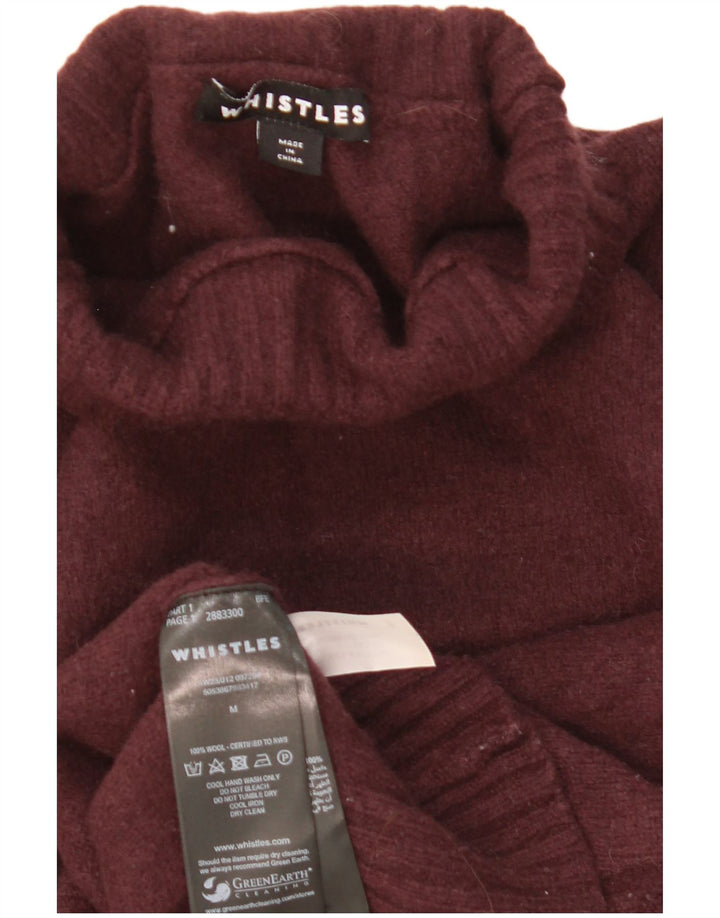 Whistles Damen Crop Rollkragenpullover Pullover UK 14 Mittelbraune Wolle
