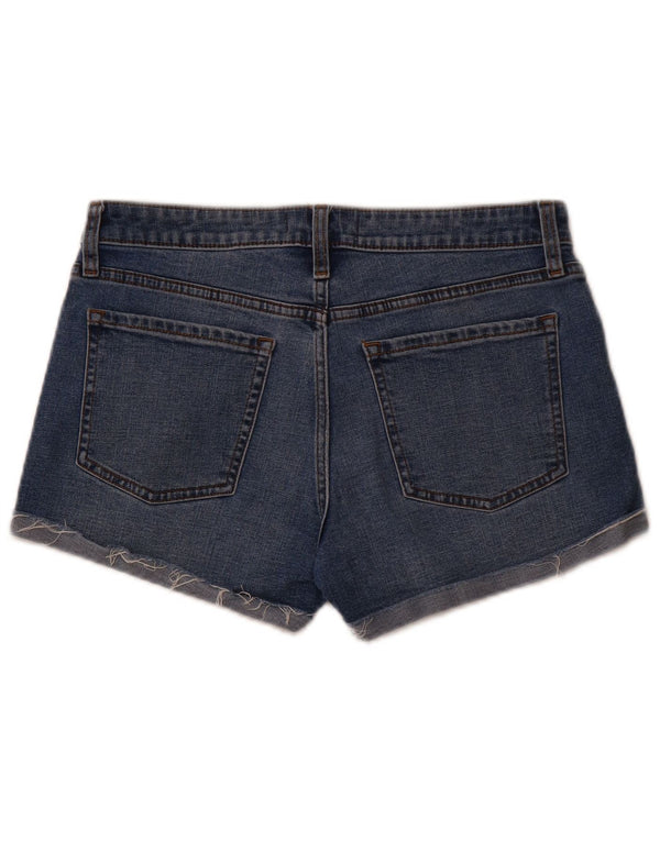 ABERCROMBIE & FITCH Damen-Jeansshorts mit mittelhohem Bund, US 8, Mittel W29, Blau