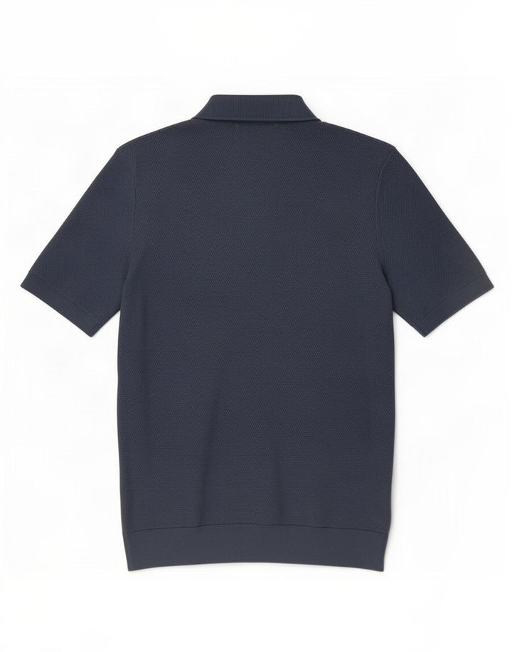 Marks & Spencer Herren-Poloshirt aus mittelblauer Baumwolle