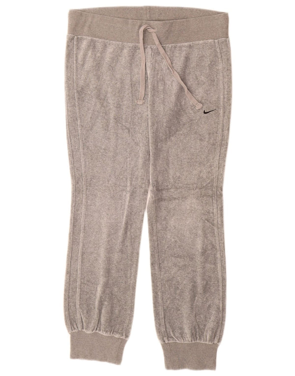 Nike Womens Tracksuit Trousers Joggers UK 14 Large  Grey Cotton