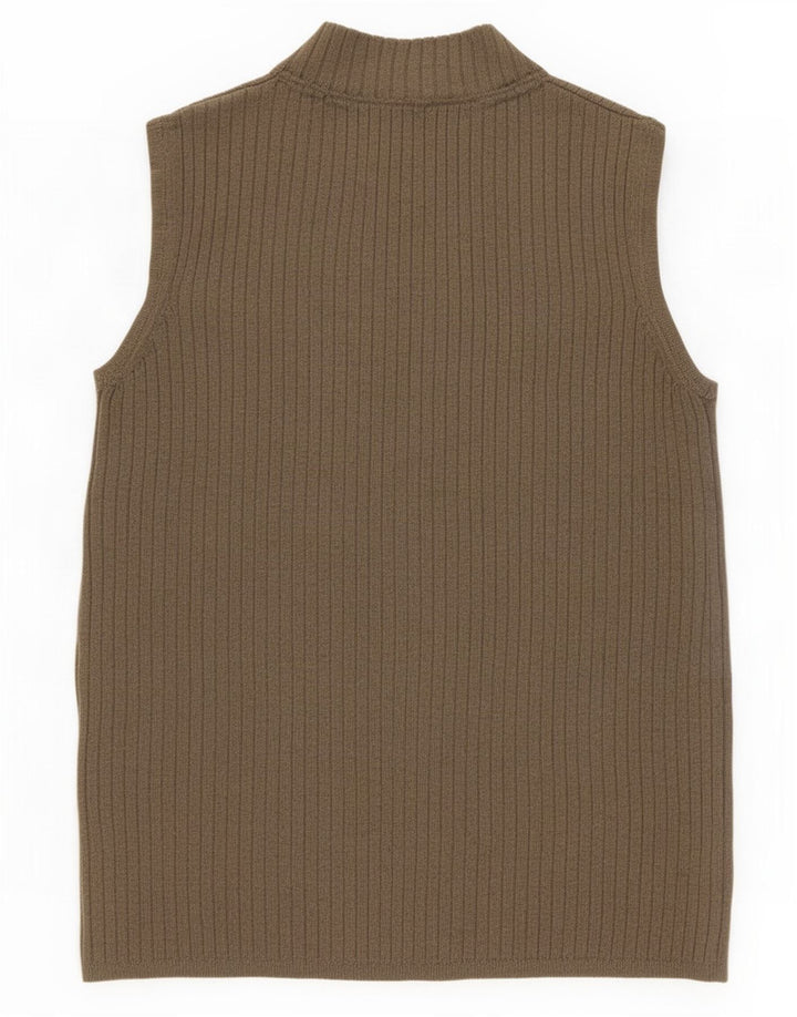 Marks & Spencer Damen Weste Tank Top UK 10 Small Khaki