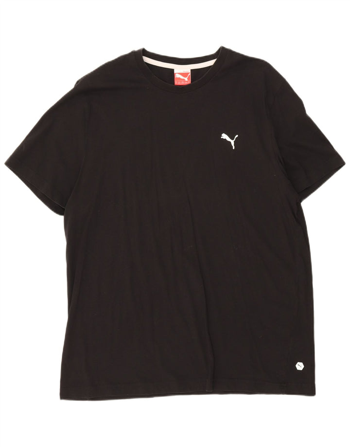 PUMA Mens T-Shirt Top XL Black Cotton