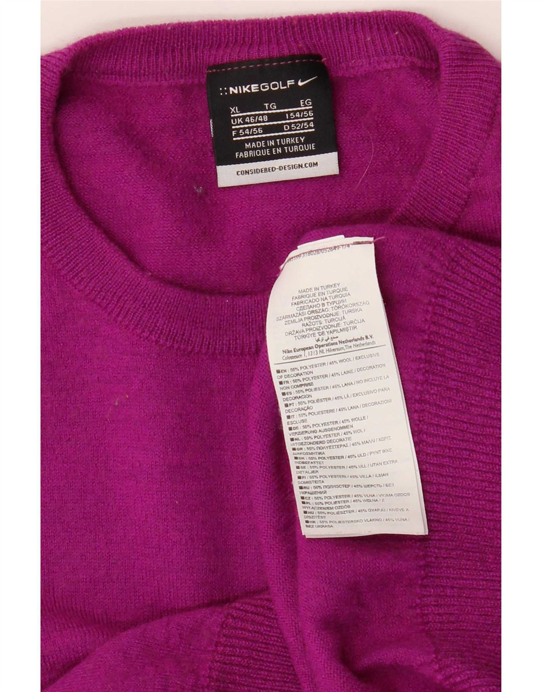 Nike Herren-Pullover mit Rundhalsausschnitt, Gr. 46/48, XL, rosa, Polyester