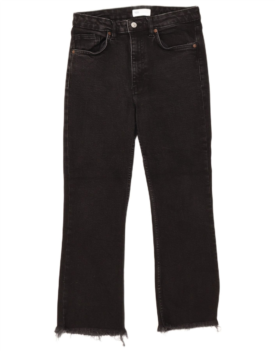 Kurze Jeans für Damen von Zara, EU 38, Größe S, W28, L25, Schwarz