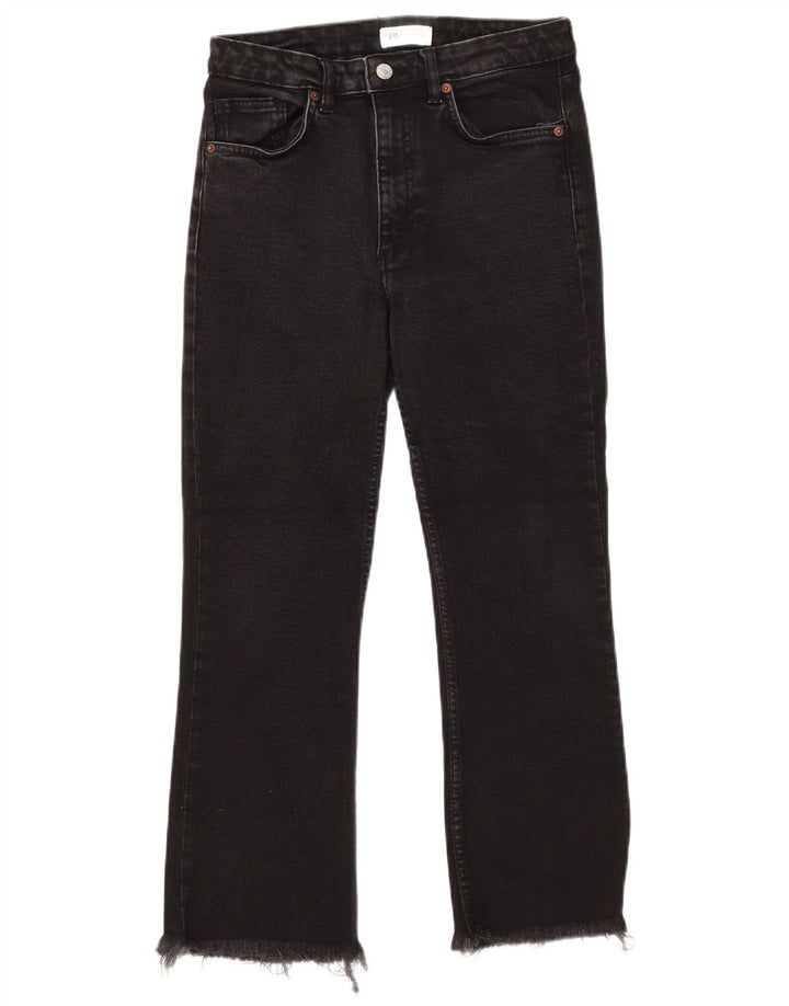 Kurze Jeans für Damen von Zara, EU 38, Größe S, W28, L25, Schwarz