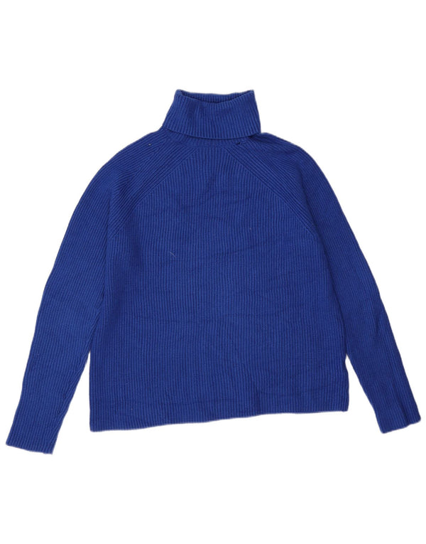 Marks & Spencer Rollkragenpullover für Damen, UK 14, mittelblaue Viskose