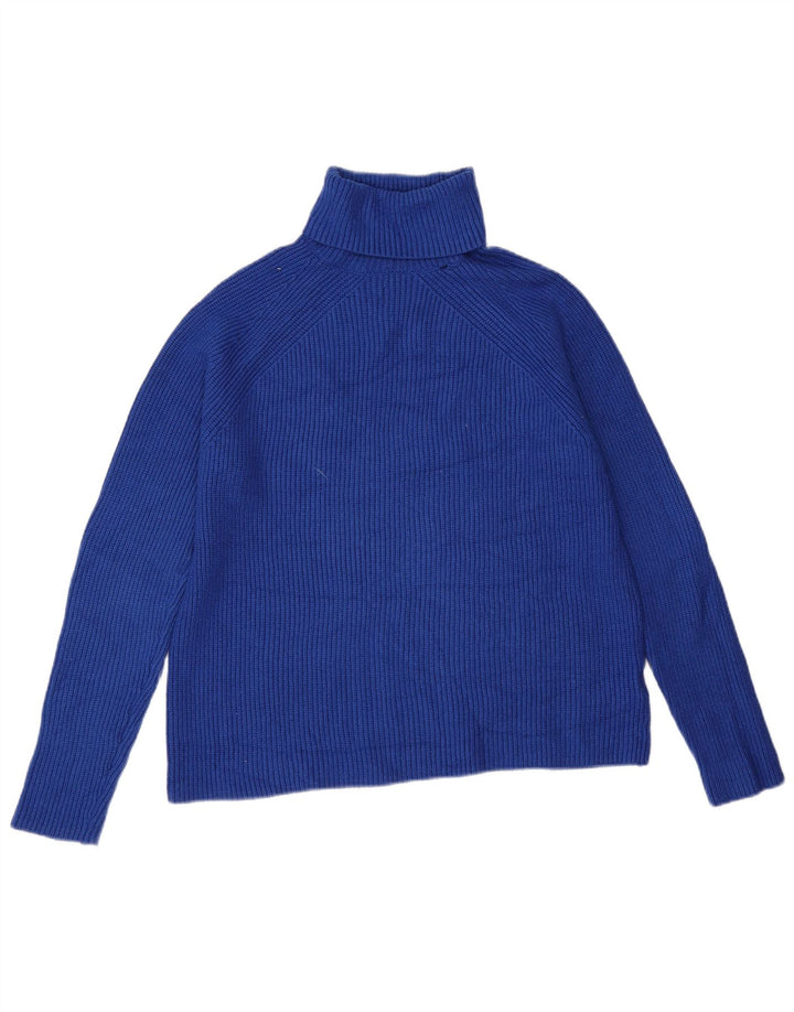 Marks & Spencer Rollkragenpullover für Damen, UK 14, mittelblaue Viskose