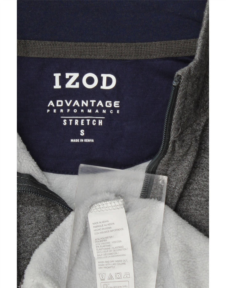 IZOD Herren-Sweatshirt mit Reißverschluss am Hals, klein, grau, Polyester