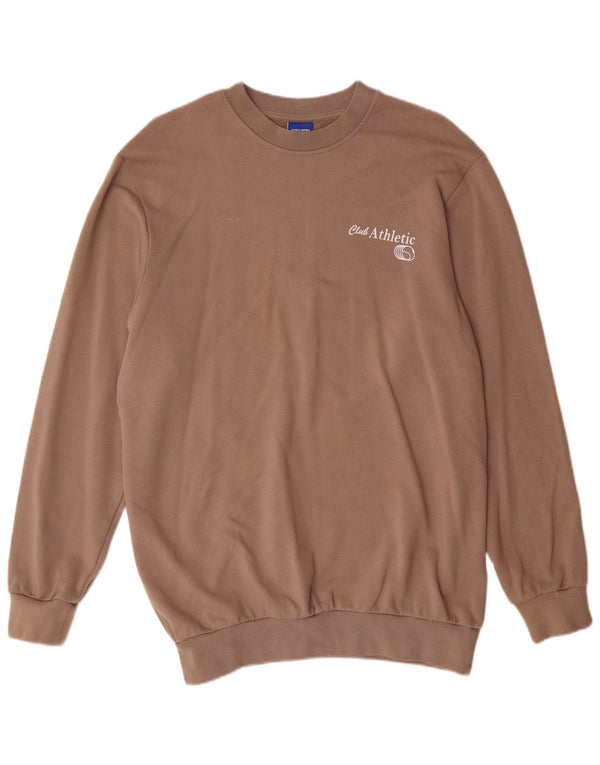JACK & JONES Herren-Sweatshirt mit Grafik, mittelbeige Baumwolle