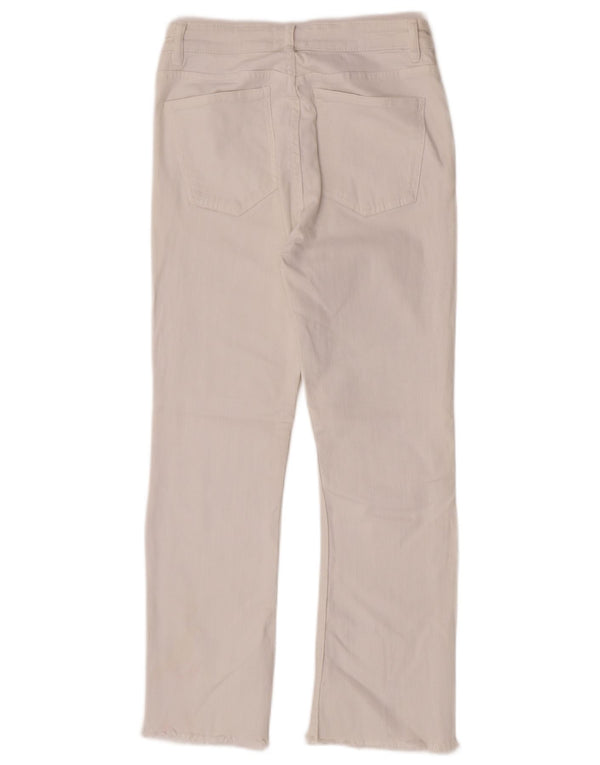 Zara Damen Crop Straight Jeans EU 38 Small W28 L26 Weiß