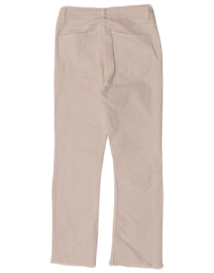 Zara Damen Crop Straight Jeans EU 38 Small W28 L26 Weiß