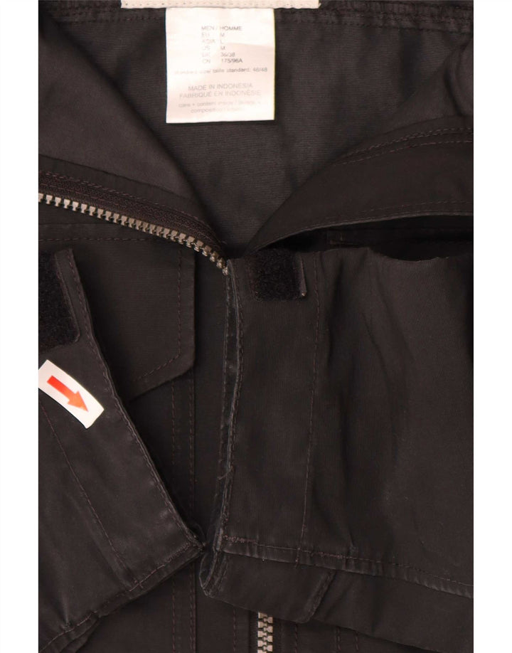 Jack Wolfskin Herren-Regenjacke mit Kapuze, UK 36/38, mittelschwarz, Polyester