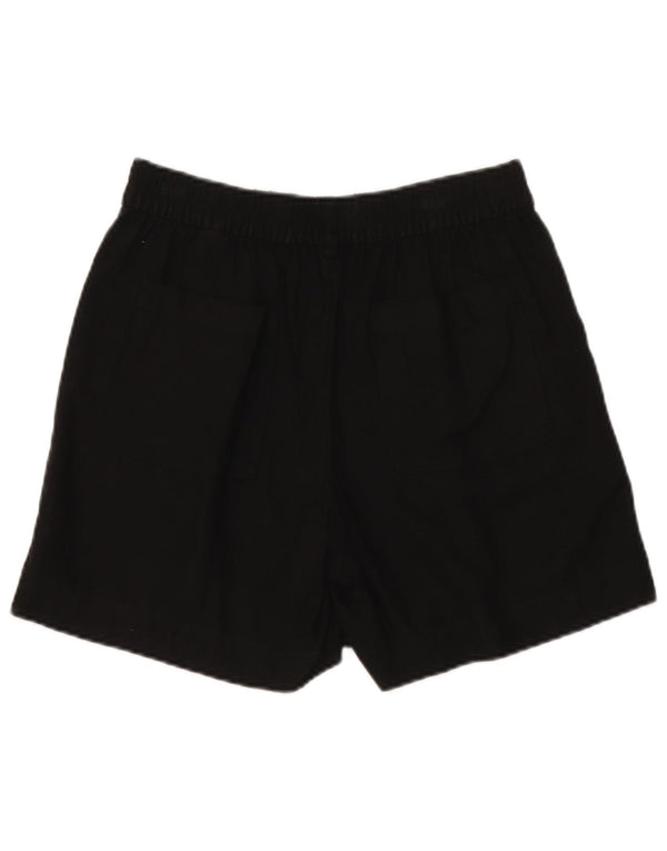 Marks & Spencer Damen Chinoshorts UK 10 Small W28 Schwarzes Leinen