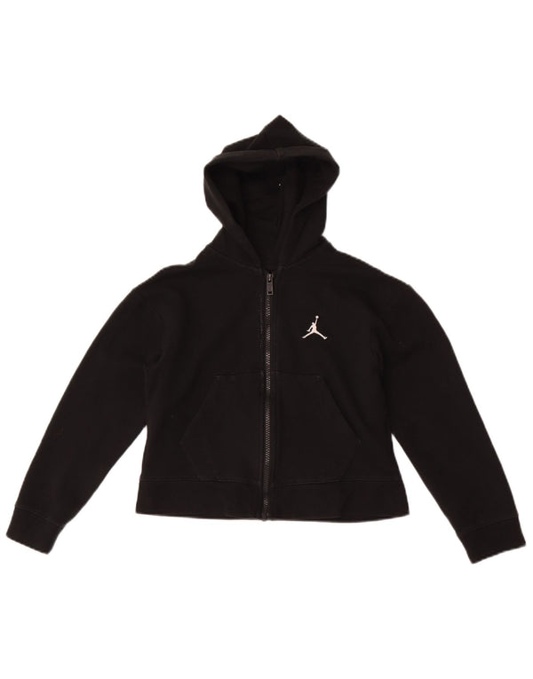 Jordan Mädchen Crop Zip Hoodie Pullover 10–11 Jahre Medium Schwarz Sport