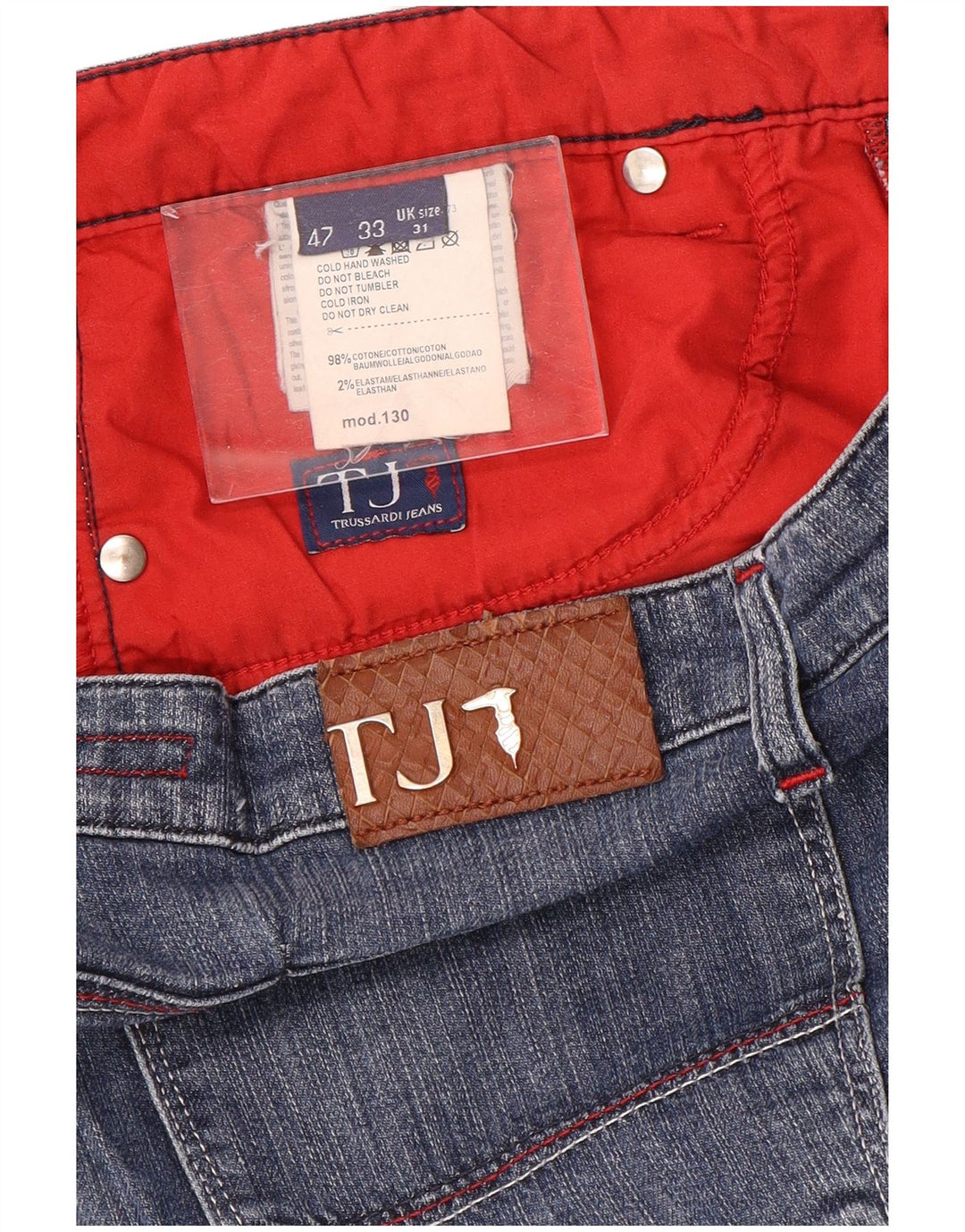 Trussardi Damen Slim Jeans W31 L27 Blau