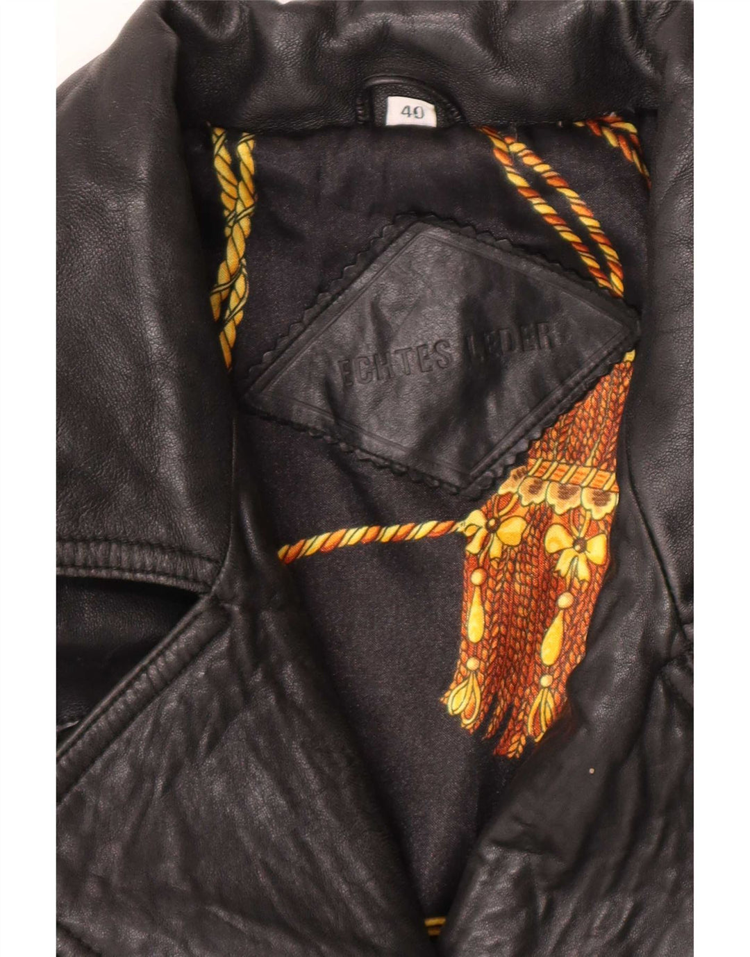 Vintage Damen Leder Bikerjacke EU 40 Medium Schwarz
