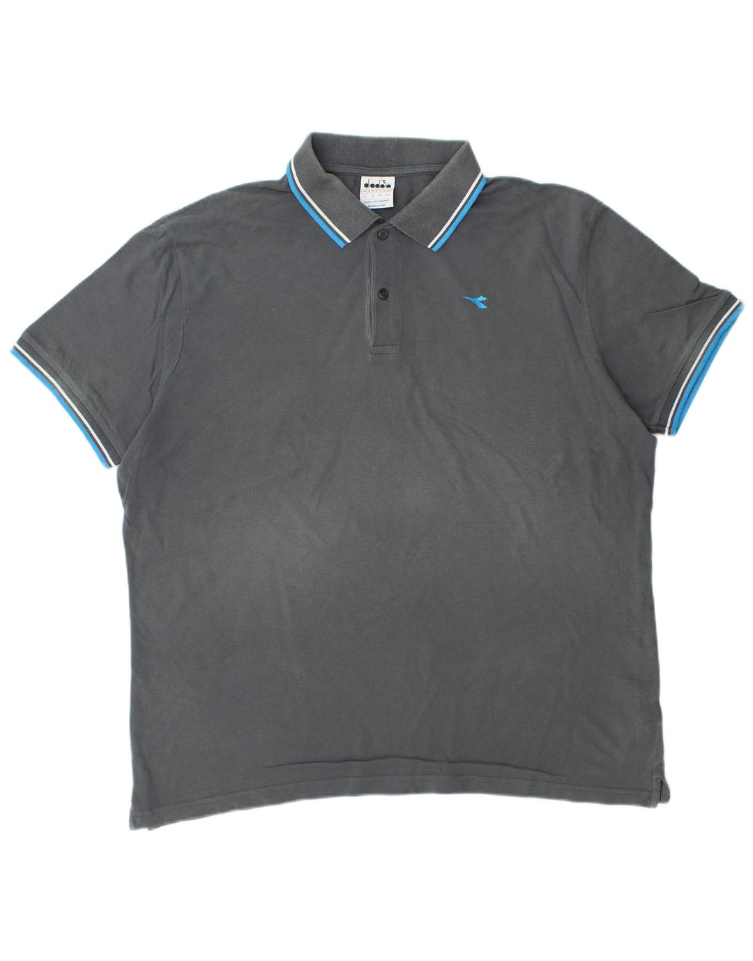 DIADORA Herren Poloshirt XL Grau Baumwolle