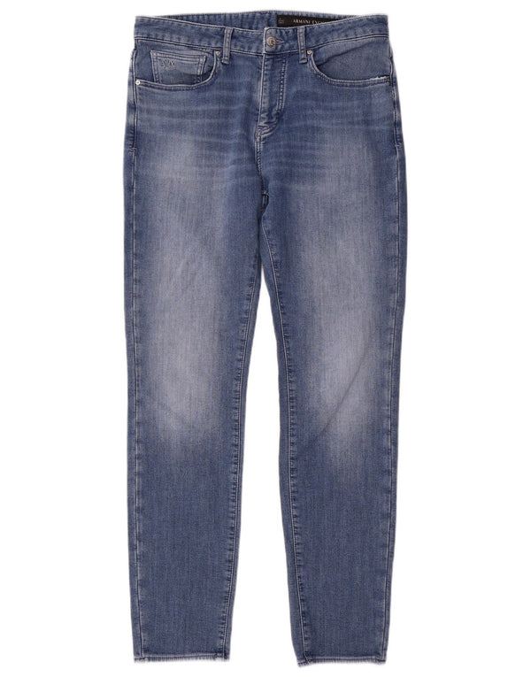 Armani Exchange Damen Slim Jeans W32 L32 Blaue Baumwolle