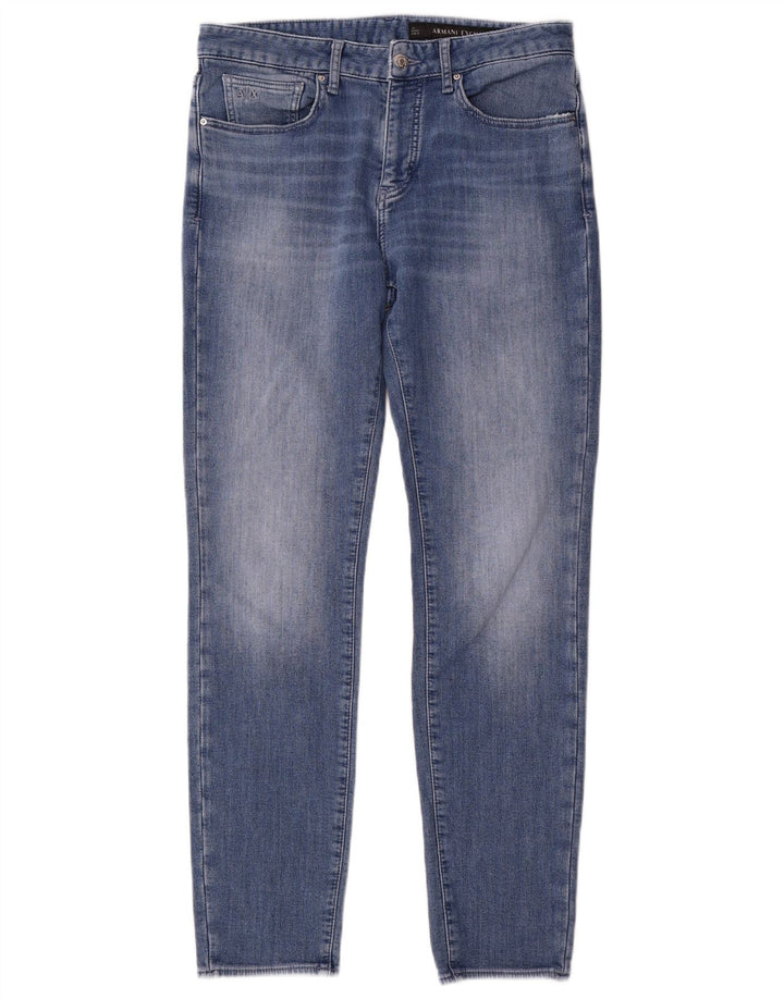 Armani Exchange Damen Slim Jeans W32 L32 Blaue Baumwolle