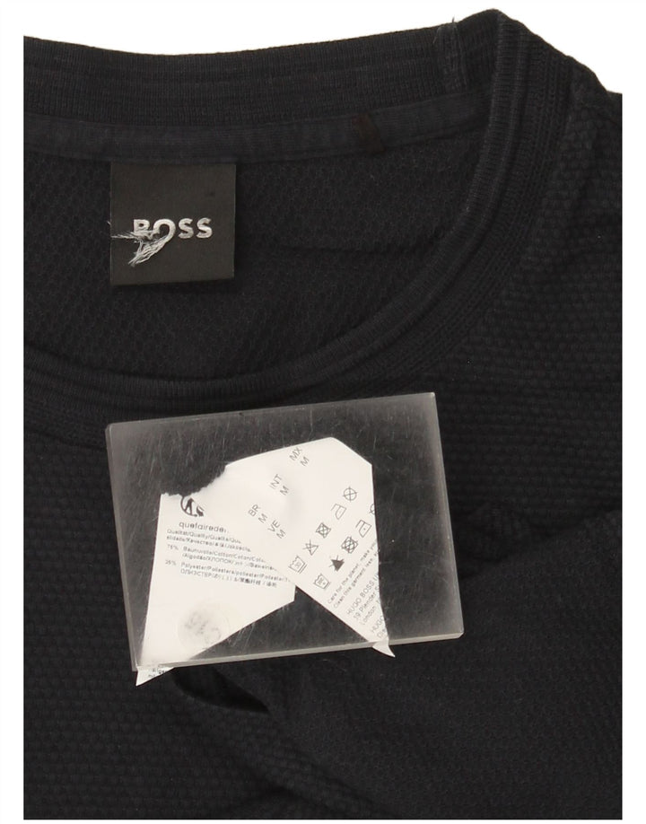 Hugo Boss Herren T-Shirt Top Medium Marineblau Baumwolle