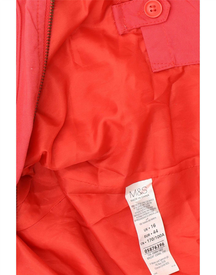 Marks & Spencer Damen Utility-Jacke UK 16 Large Rot Polyamid