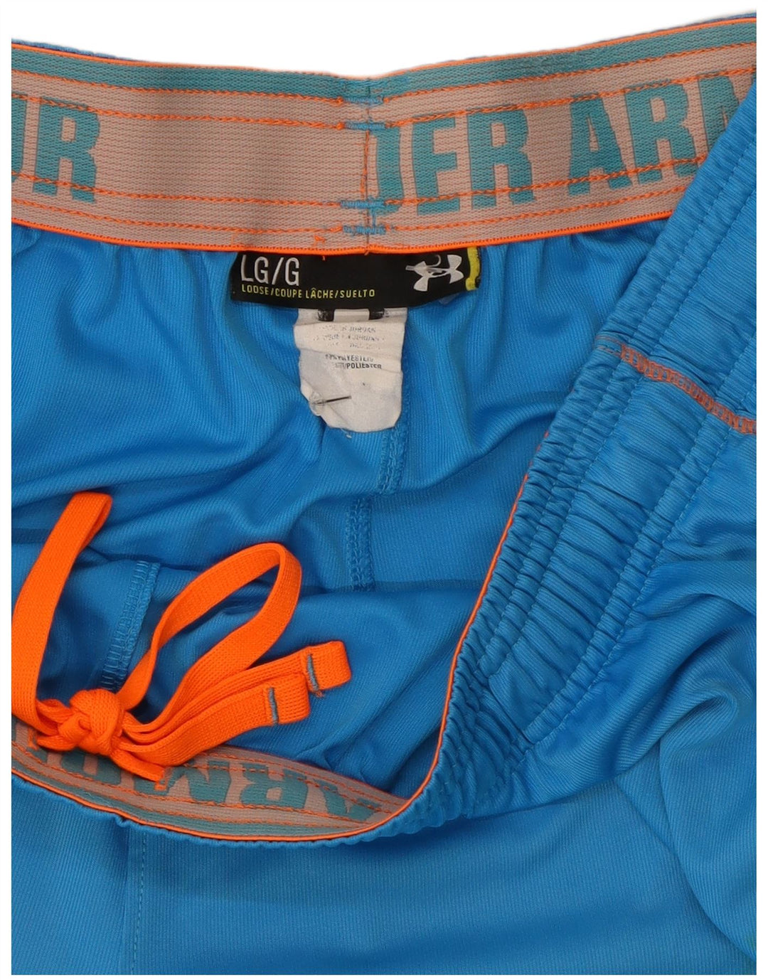 Under Armour Herren-Sportshorts mit lockerer Passform, großes blaues Polyester