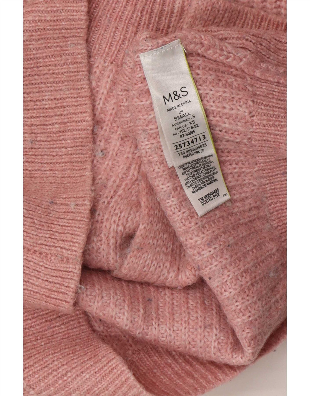 Marks & Spencer Damen-Strickjacke in Übergröße, Gr. 10, klein, rosa, Acryl