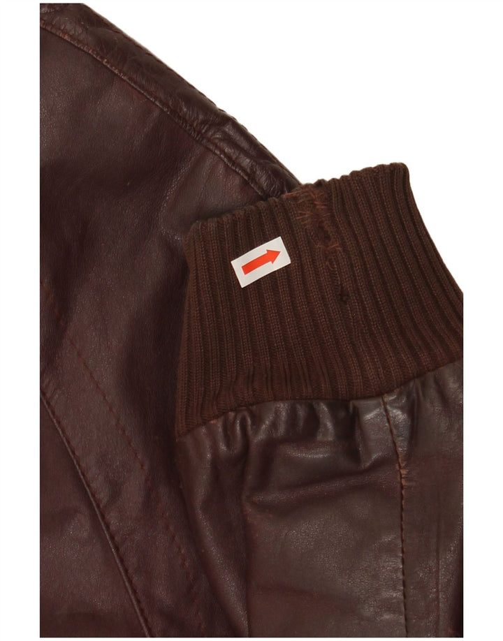 VINTAGE Herren Lederjacke UK 38 Medium Burgund